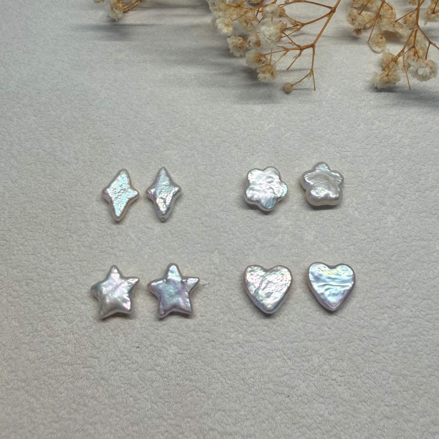 Exquisite Handmade Baroque Pearl Stud Earrings