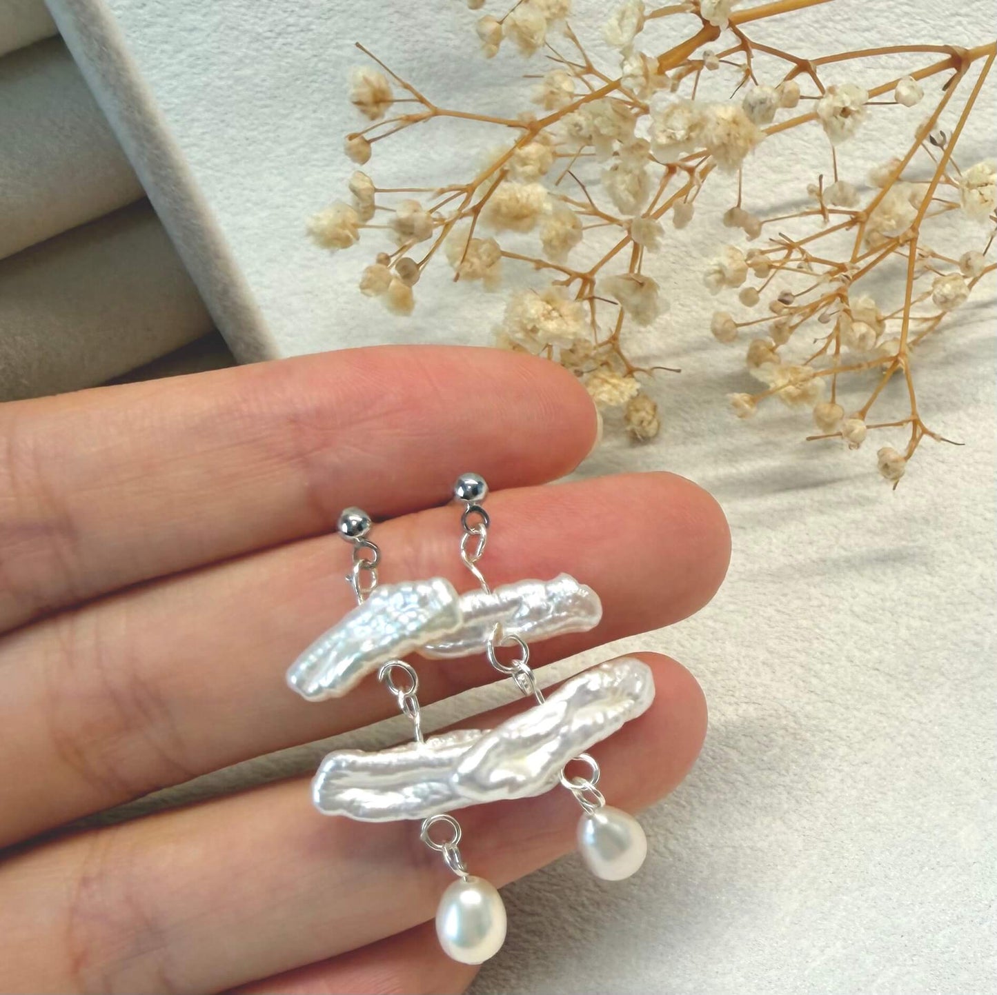 Baroque Pearl Drop Earrings