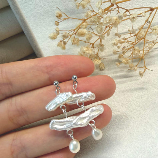 Baroque Pearl Drop Earrings