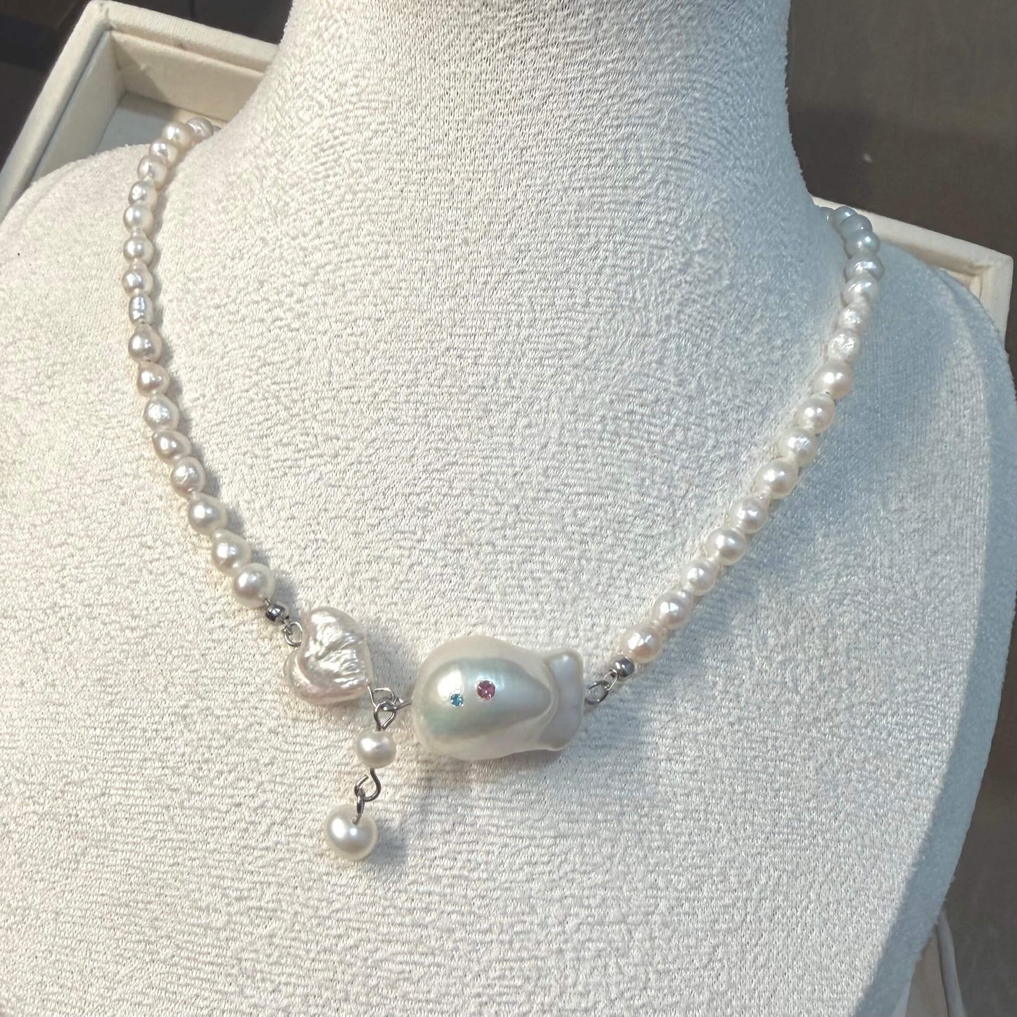 One-of-a-Kind Pearl Fish Necklace